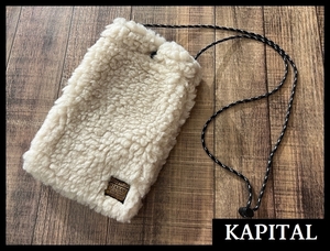 送料無料 美品 KAPITAL WINDAY キャピタル ボア フリース ムートン サコッシュ ショルダー バッグ アイボリー