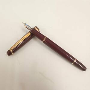 #12580【MONTBLANC 万年筆 マイスターシュテュック NO.144 ボルドー軸 14Kペン先】