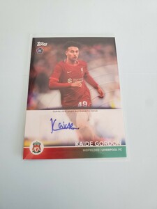 【カイデ　ゴードン】Topps liverpool Team set 2021/2022 直筆サインカード