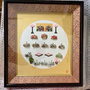 折り紙雛人形 ハンドメイド 額入り