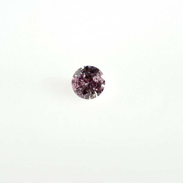 ０．０４２ct　ＦＡＮＣＹ　ＩＮＴＥＮＳＥ　ＰＵＲＰＬＩＳＨ　ＰＩＮＫ　Ｉ１　ラウンド　ピンクダイヤモンドルース