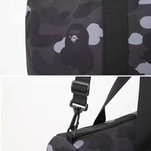 BAPE◆A BATHING APE／迷彩カモ◆ア ベイシング エイプ◆ブラックダッフル◆ブラックカモ柄◆CAMO／カモ／付録ノベルティ_画像5