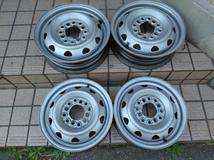 軽トラ 軽バン 鉄 スチール ホイール 4本 12x3.50B　 PCD100/110-114.3 4穴 マルチ_画像1