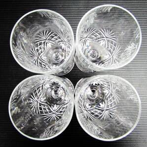 一度使用 HOYA CRYSTAL ホヤクリスタル 保谷クリスタル クリスタルガラス シャンパングラス 4点おまとめ 高さ18㎝ 洋食器 酒器 の画像4