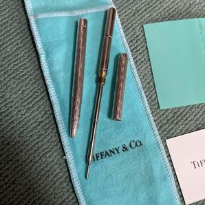 希少 TIFFANY Co ティファニー ボールペン ツイスト式 STARING SILVER スターリングシルバー925 アンティーク ヴィンテージ 純正 インクの画像6