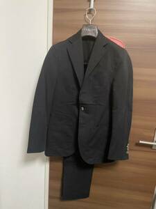 CARUSOka Roo zo setup 46 size black cotton linen silk spring summer suit jacket pants Italy Italy Tagliatore 