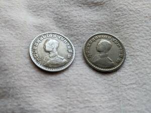 タイ王国コイ　1バーツ　マーラ9世/ミント　　古銭 硬貨2枚