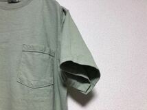 【送料込み】MADE IN USA アメリカ製 グッドウェアーGOODWEARポケット付き TシャツポケT 半袖Tシャツ size L 若草色薄緑_画像8