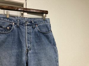 95年6月90sヴィンテージMADE IN UK英国製ユーロリーバイス597 02デニムパンツ工場311W32実測W80cmL75cm