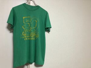 【送料込み】80sヴィンテージMADE IN USAアメリカ製 カープリントナンバリングTシャツ size M程度袖シングルステッチ