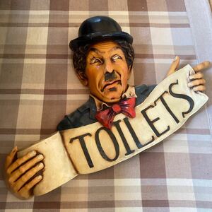  toilet retro display miscellaneous goods store rare article treasure signboard width 75cm height 50cm