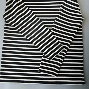  use impression fewer [SAINT JAMES Wesson black × ecru border bus k shirt inscription 4/M France made ] black × unbleached cloth 