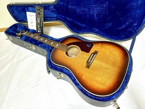 ☆1円スタート！ 美品 ALL単板 USA製「Epiphone FT-79 Texan VS」純正ハードケース エピフォン テキサン☆