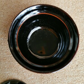 美濃焼 廣斎作 蓋付き碗 ミニレンゲ付 茶碗蒸し ご飯 汁粉 豪華 黒 蓋付 和食器の画像7