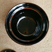 美濃焼 廣斎作 蓋付き碗 ミニレンゲ付 茶碗蒸し ご飯 汁粉 豪華 黒 蓋付 和食器_画像7