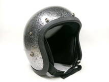 Sシェル！70s LSI-4150 ジェットヘルメット 目深加工済み M ★70年代 BELL 500TX BUCO ビンテージヘルメット フルマー GRANT セーフテック_画像6