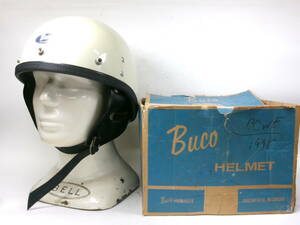 60s BUCO GUARDIAN half helmet eyes deep has processed .M original box *1968 year made bkoga-ti Anne protector tiger bela- Defender 