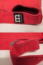 i3533：マリメッコ marimekko キャンバス ショルダーバッグ 鞄 レッド赤 レディース/メンズ_画像6