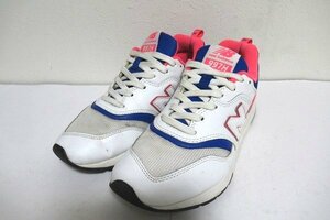 z11582:NEW BALANCE(ニューバランス）997H スニーカー/白×蛍光桃××青紺/US6 D（24.0）