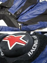 z11641:alpinestars（アルパインスターズ）本革レーシングスーツ レザーつなぎ/青黒白/US38、EU48_画像7