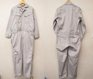 i3539：Dickies(ディッキーズ)#701 長袖つなぎ カバーオール M ワークウェア 整備/ユニフォーム 灰グレー 