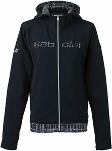 ★バボラ/Babolat★新品　M　PURE STRETCH JACKET　ブラック　ストレッチフーディージャケット/レディース