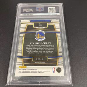 2021-22 select stephen curry gold disco prizm 10シリNBAカード psa9の画像3