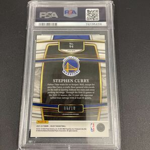 2021-22 select stephen curry gold disco prizm 10シリNBAカード psa9の画像4