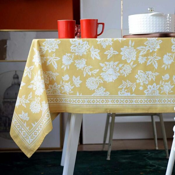 テーブルクロス　ランチョマット　北欧　正方形　86×86㎝　花柄 オシャレなテーブルクロス