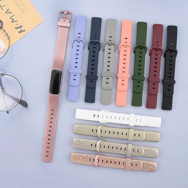 赤　Fitbit Luxe バンド 交換ベルト 交換用バンド　調節可能　やわらかい　おしゃれ