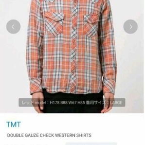 TMT メンズ 山下智久着用　チェックシャツ　ネルシャツ ティーエムティー　CHECKERED SHIRTS 