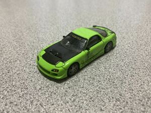 アオシマ 1/64 ドリフト天国 VERTEX FD3S RX-7 グリーン　ジャンク品