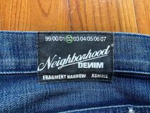 NEIGHBORHOOD ネイバーフッド 2002 FRAGMENT NARROW パッチワーク サベージ デニムパンツXS_画像3