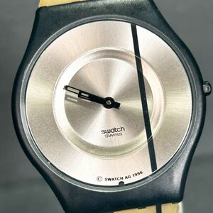 Swatch スウォッチ Skin スキン Pure Line AG1996 腕時計 クオーツ アナログ 薄型 ラバーベルト ユニセックス 男女兼用 2針 シルバー文字盤