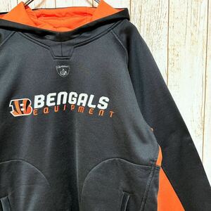 Reebok リーボック NFL Cincinnati Bengals シンシナティ・ベンガルズ スウェット パーカー M USA古着 アメリカ古着