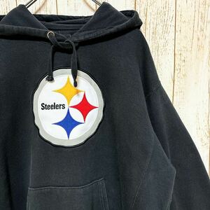 NFL Pittsburgh Steelers ピッツバーグ・スティーラーズ スウェット パーカー XL USA古着 アメリカ古着