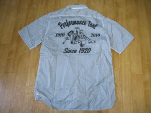  Snap-on racing Vintage embroidery entering gray series work shirt unused size M dead stock coverall * jacket 