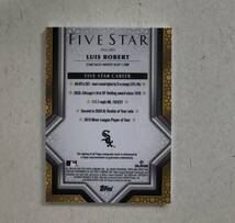 50枚限定　パープルパラレル　直書き　直筆サインカード　ルイス・ロベルト　ホワイトソックス　Luis Robert　2023 Topps five star_画像2