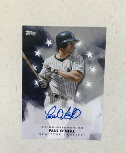  直筆サインカード　 Baseball Stars　ポール・オニール　paul o'neill　ヤンキース　MLB 2024 TOPPS SERIES 1