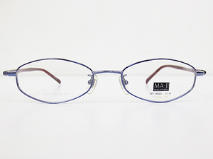 ∞ MA-JI MASATOMO マージマサトモ 眼鏡 メガネフレーム M1-8005 51□18-140 メタル チタン フルリム ブルー 日本製 □H8
