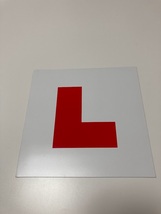 イギリス　英国 UK　自動車　初心者マーク　L字マーク　L-Plates　若葉マーク　マグネットタイプ　Learner　仮免許_画像1