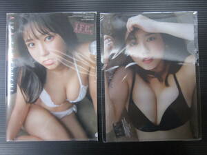 c000001 雑誌付録クリアファイル/沢口愛華(元dela・155cmA型Fカップ(88-60-85)・ミスマガジン2018グランプリ受賞)/2枚セット 