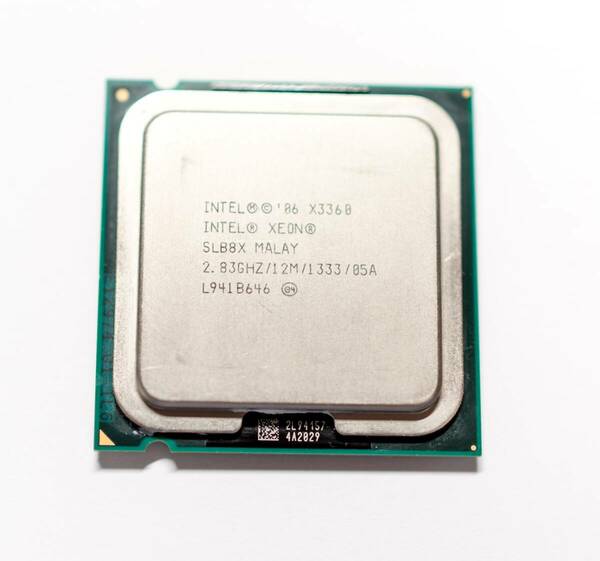 【送料無料，動作確認済】CPU Intel XEON X3360 2.83GHz SLB8X　4コア 95W 1333MHz 12MBキャッシュ LGA775（Core2 Quad/C2Q Q9550 同等品）