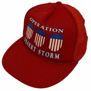 US VINTAGE US ヴィンテージ デッドストック OPERATION DESERT STORM 湾岸戦争 砂の嵐 メッシュキャップ SNAPBACK ONE SIZE アーカイブ