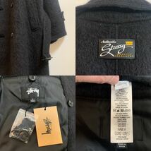 Stussy ステューシー 2023AW Mohair Trench Coat モヘアトレンチコート ダブルブレストトレンチコート BLACK ブラック LARGE アーカイブ_画像6