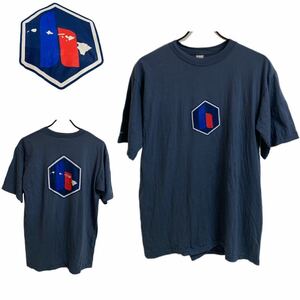 Hans Hedemann Surf ハンズ ヒーデマン サーフ MADE IN USA USA製 ロゴプリントTシャツ 半袖Tシャツ グレーネイビー系 M アーカイブ