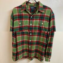 POLO RALPH LAUREN VINTAGE ポロ ラルフローレン ヴィンテージ FARRELL チェック柄 ネルシャツ チェックシャツ グリーン系 L アーカイブ_画像5