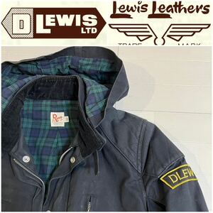  снижение цены *D Lewis Leathers Lewis Leathers Bab a- парафин масло do хлопок Vintage байкерская куртка dry bo-nz