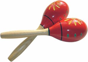 GONKISS 赤いマラカス マラカス Maracas 木製 楽器 2本組