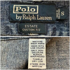 90s ESTATE ポロ無し デニムシャツ S ポロラルフローレン polo ralph lauren エステート sportsmanの画像10